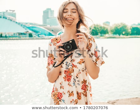 Foto stock: Sexy Woman Relaxing In Water Posing