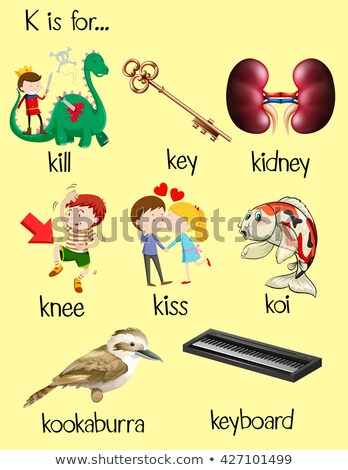 Stock photo: Flashcard Letter K Is For Kookaburra