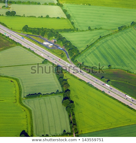 Foto d'archivio: Aerial Of Rural Landscape Near Hamburg