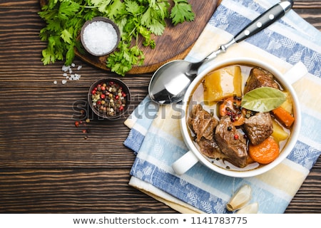 Stock fotó: Beef Stew With Broth And Vegetable