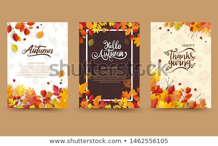 Zdjęcia stock: Vector Autumn Card