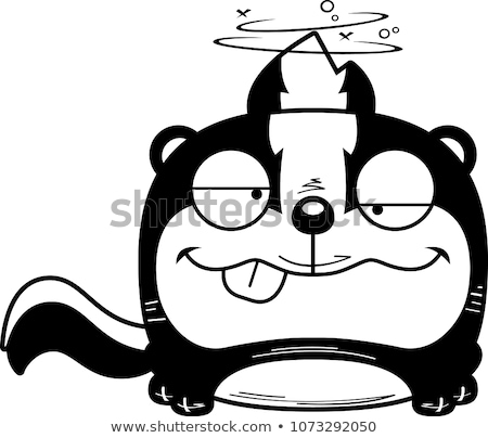 Foto stock: Drunk Cartoon Skunk