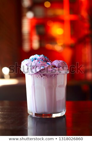 [[stock_photo]]: Fresh Bright Berry Smoothie With Icecream In The Glass