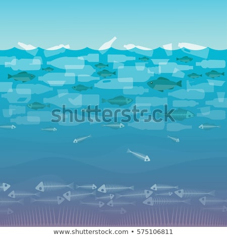 Zdjęcia stock: Illustration On The Theme Of Pollution Of The Ocean Vector