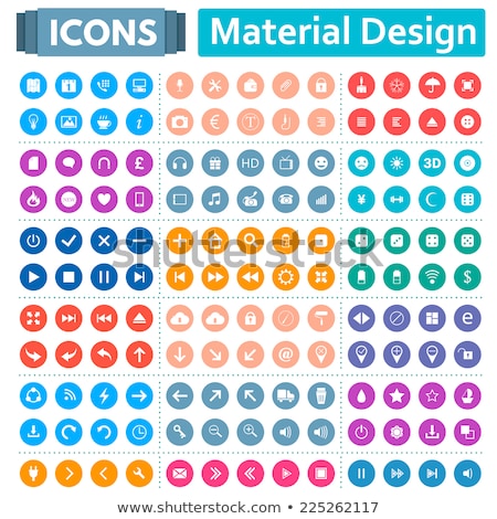 ストックフォト: Social Media - Colorful Material Design Icons Set