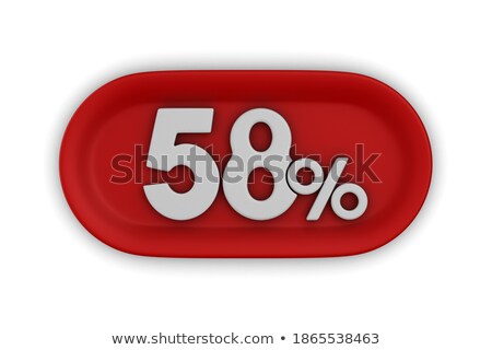 [[stock_photo]]: Fifty Eight Percent On White Background Isolated 3d Illustratio