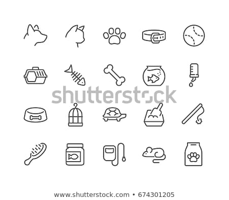 Foto stock: Pet Cage Icon Vector Outline Illustration