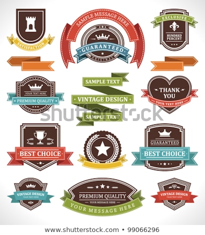 Stock foto: Banner Shields And Ribbons Vector Elements For Design