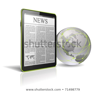 Foto stock: Generic Tablet Pc With Globe