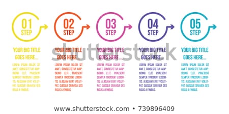 Zdjęcia stock: One Two Three Four Five - Vector Purple Options Background