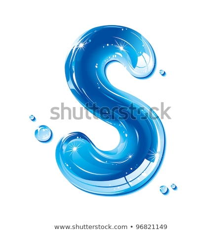 Foto stock: Abc Series - Water Liquid Letter - Capital S  