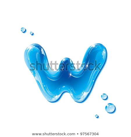 [[stock_photo]]: Abc Series - Water Liquid Alphabet - Small Letter W  