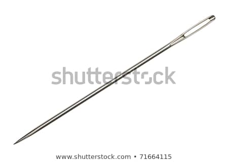 Zdjęcia stock: Sewing Needle Over White