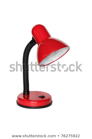 Nice Modern Red Desk Lamp Isolated On White Background Stock fotó © cosma