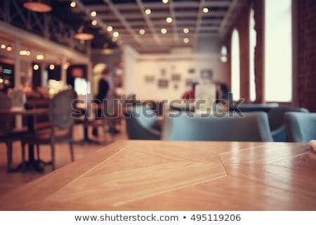 Stock photo: Tables In Restaurant Decoration Tableware Empty Dishware