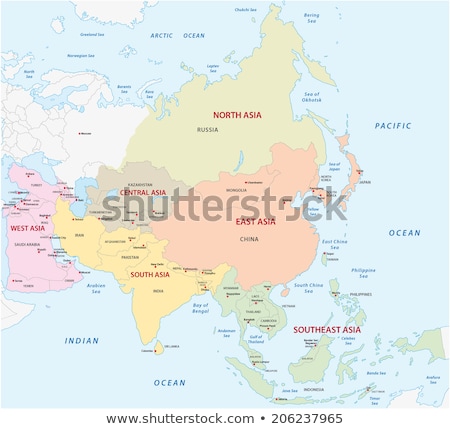 Zdjęcia stock: Asia Map With Iraq