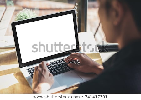 Сток-фото: Advertising Concept On Laptop Screen