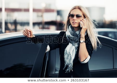 Zdjęcia stock: Beautiful Business Woman On Phone In Automobile