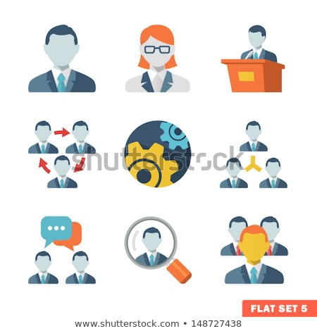 Foto stock: Mobile Conference Icon Flat Design