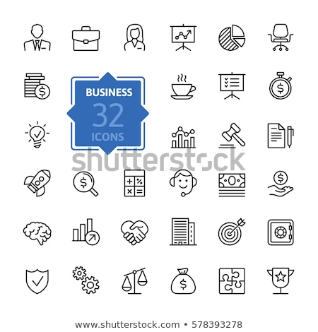 Foto stock: Justice - Line Design Icons Set