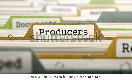 Stok fotoğraf: Producers Concept On Folder Register