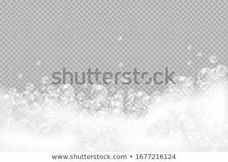 Stock photo: Soap Foam On A Blue Background