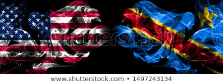 Zdjęcia stock: Football In Flames With Flag Of Democratic Republic Of The Congo