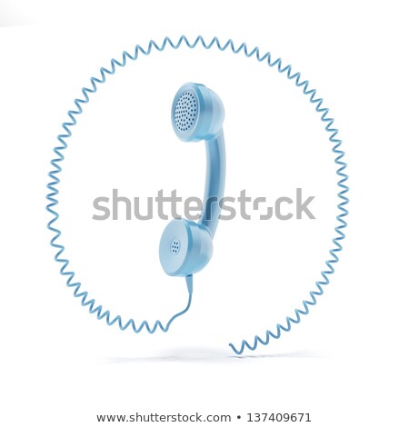 Foto stock: Vintage Handset With A Spiral Cable Around It