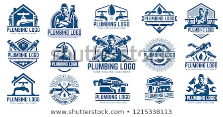 Stok fotoğraf: Plumbing Service - Logo Design