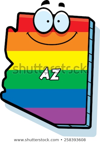 Foto stock: Cartoon Arizona Gay Marriage