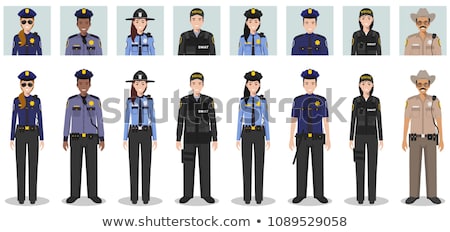 Stockfoto: Police Officer Woman Icon Vector Illustration