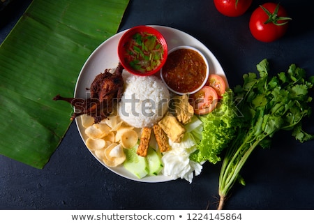 Stock photo: Nasi Lemak Kukus With Quail Meat