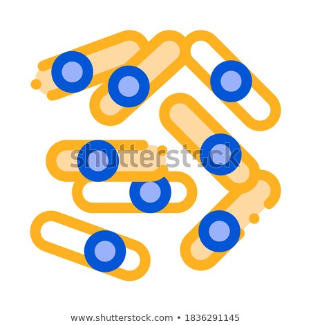 Stock fotó: Microscopic Bacterium Sticks Vector Thin Line Icon