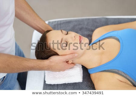 Stock fotó: Neck And Head Massage In The Physical Therapy