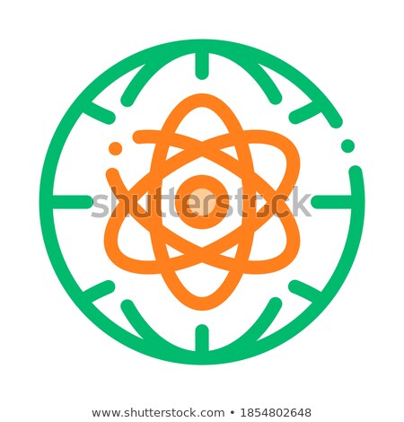 [[stock_photo]]: Atom Planet Earth Problem Vector Thin Line Icon