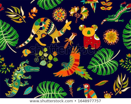 Stock photo: Kangaroo Seamless Pattern