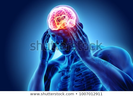 Foto stock: Man With Headache Or Migraine Pain