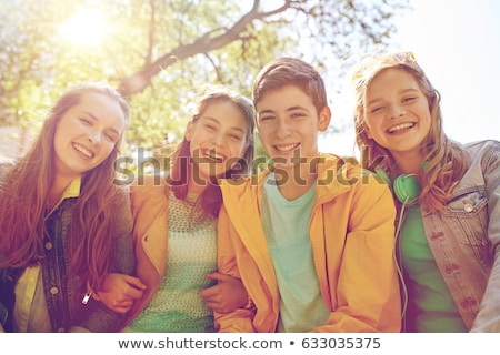 Foto stock: Portrait Of Smiling Young Beauty Couple 4