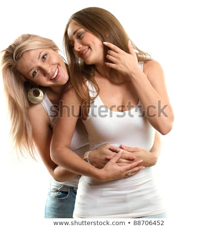 Couple Women - Blonde Against The Brunette Stock foto © leedsn