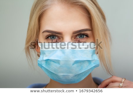 Stock fotó: Portrait Of Blonde Beauty In Mask