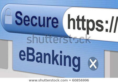 ストックフォト: Secure Online Payment Icon - Green Bar With Ssl And Browser