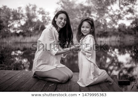 A Happy Black Kid Near The Wooden Bridge Foto stock © Stasia04