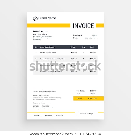 Stock photo: Invoice Template