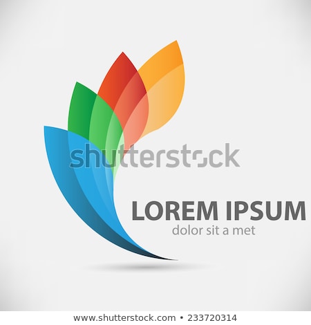 Stockfoto: Colorful Square Shiny Logo Design