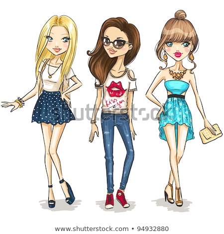 Stock photo: Beauty Blonde Slim Fashion Girl In Clothes