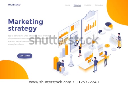 Foto stock: Data Analysis - Flat Design Style Colorful Illustration