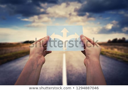 Сток-фото: Business Person Choosing Direction