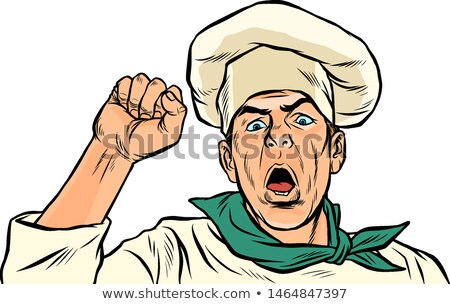 Stockfoto: Angry Protesting Cook Union Strike Rally Resistance Freedom Democracy