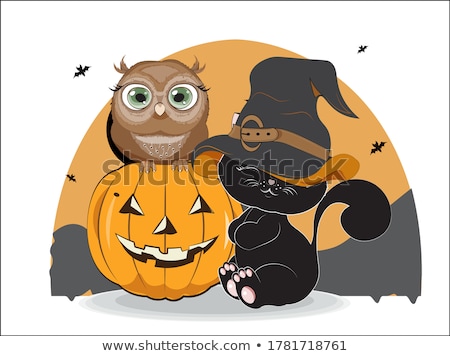 Stockfoto: Halloween Black Owl