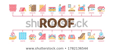 Stock photo: Waterproof Materials Minimal Infographic Banner Vector